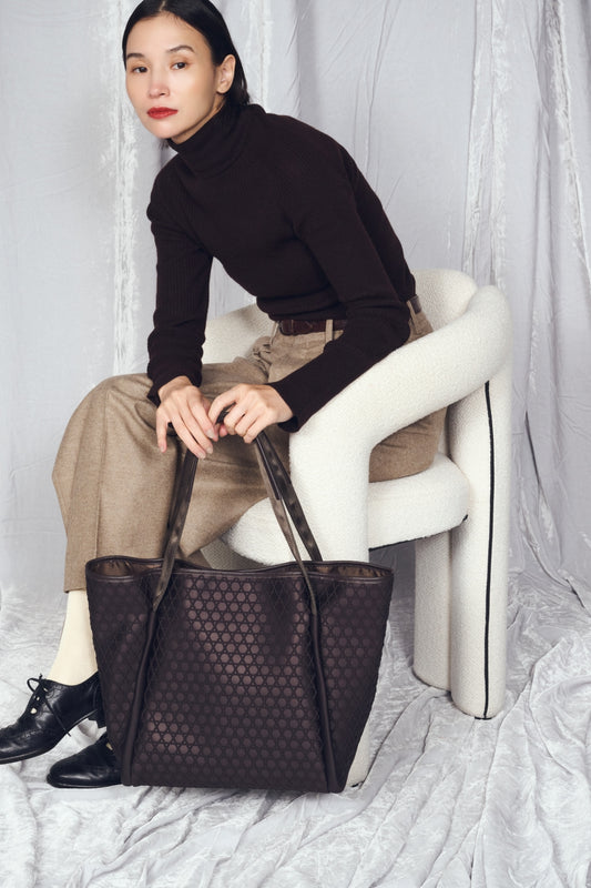 KAGOME EMBOSS BONDING TOTE (L)【031603】