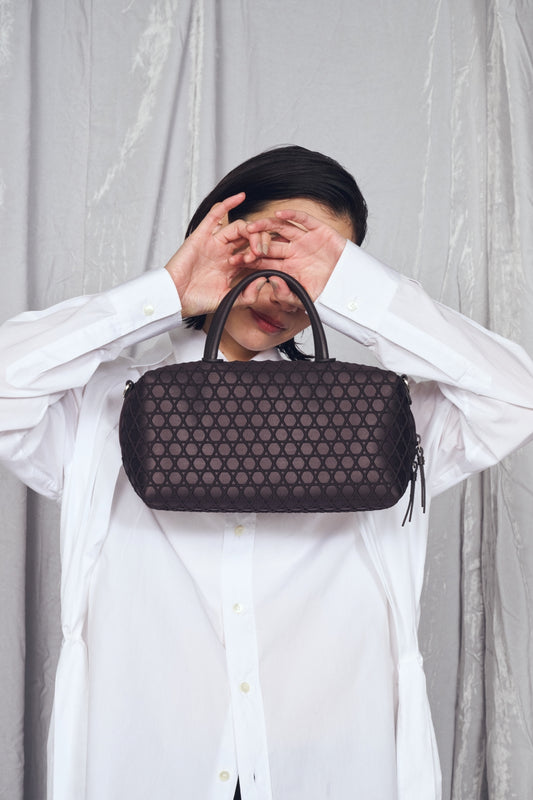 KAGOME EMBOSS BONDING MINI BOSTON【031687】