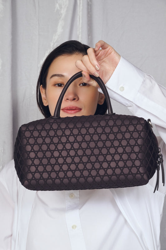 KAGOME EMBOSS BONDING MINI BOSTON【031687】