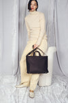 KAGOME PATTERN EMBOSS BONDING SLIM TOTE【031691】