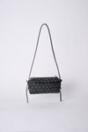 CROSS PATTERN JACQUARD SHOULDER BAG【031760】