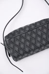 CROSS PATTERN JACQUARD SHOULDER BAG【031760】