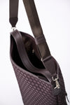 KAGOME PATTERN EMBOSS BONDING BUCKET BAG【 031675】