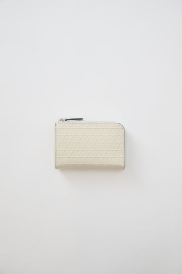 NEW IN｜Kagome Emboss Leather Mini L-Zip Wallet 【031819】