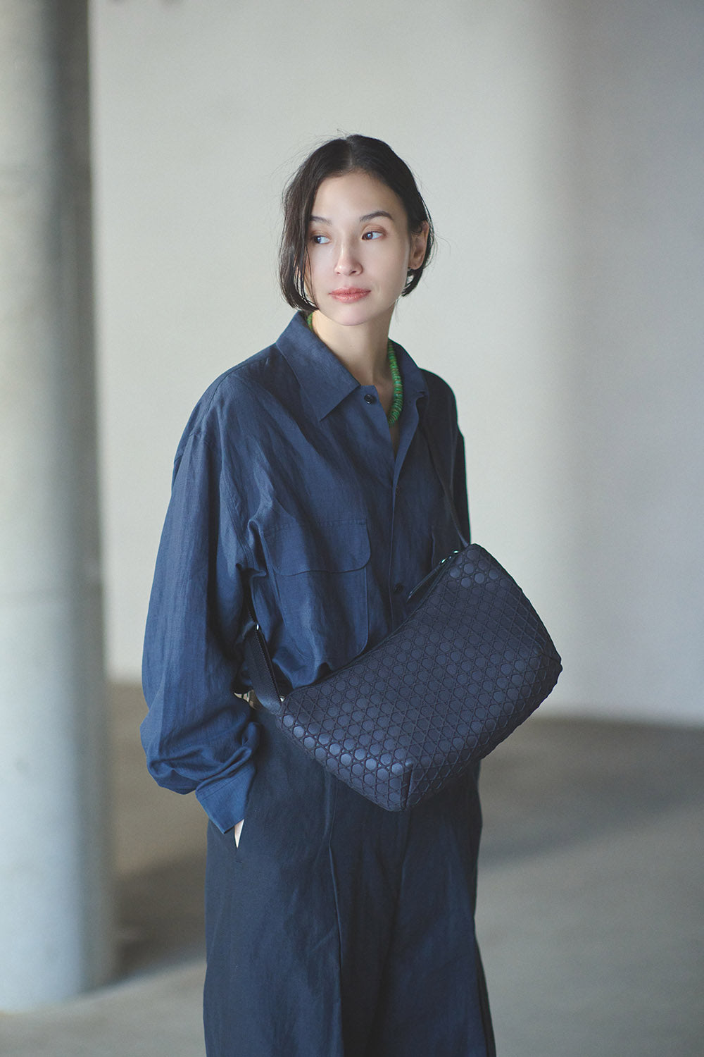 SHOULDER BAG KAGOME EMBOSS BONDING【031606】 – LAQUOH