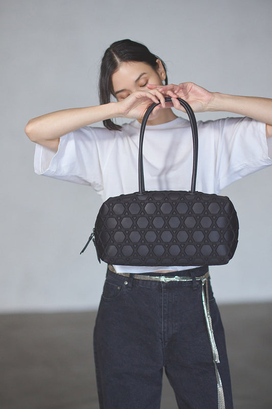 BEST SELLERS No.3｜ NEW IN｜BOSTON BAG KAGOME LARGE PATTERN BONDING【031817】