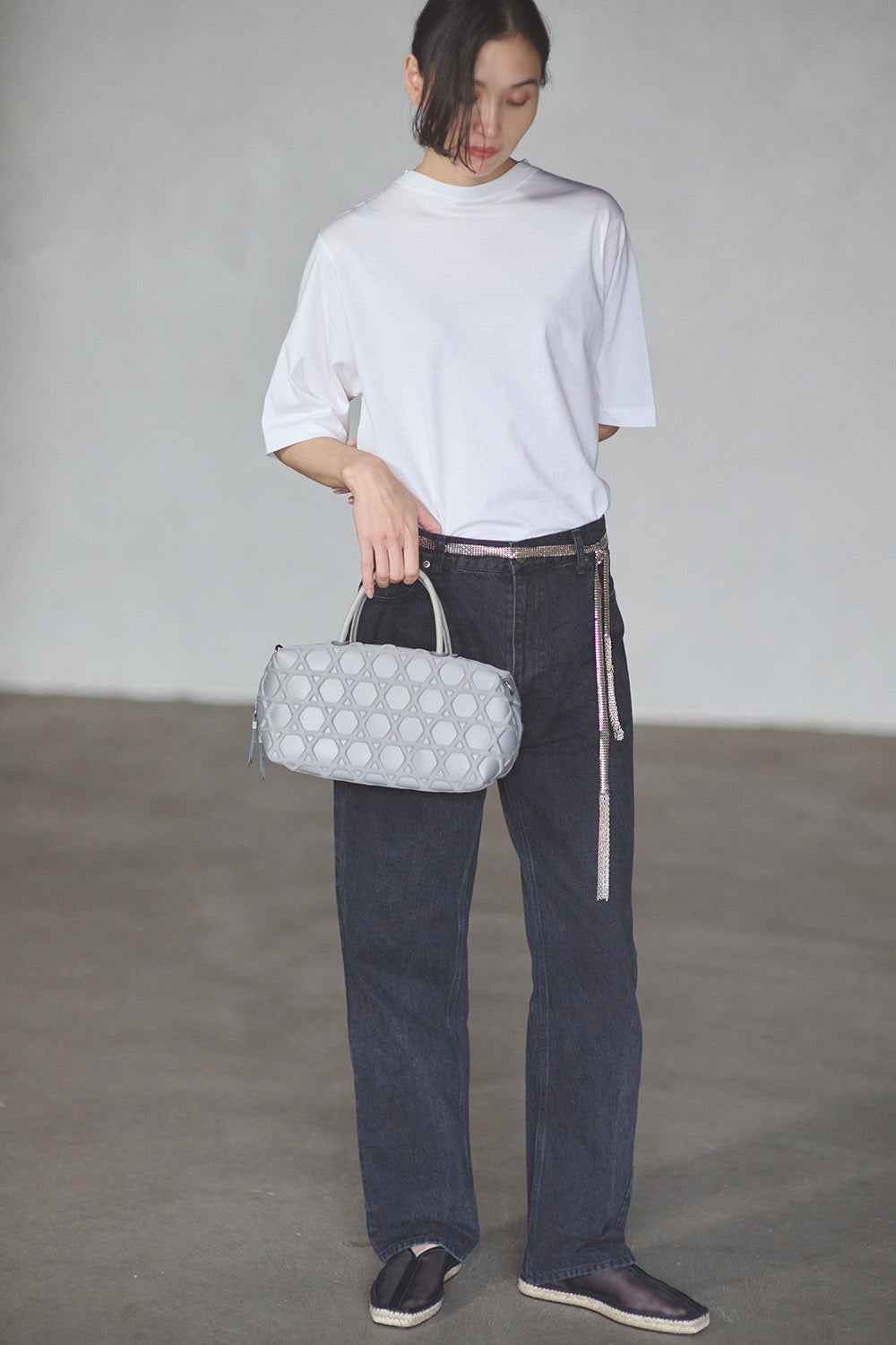 BOSTON BAG KAGOME LARGE PATTERN BONDING MINI【031738】 – LAQUOH