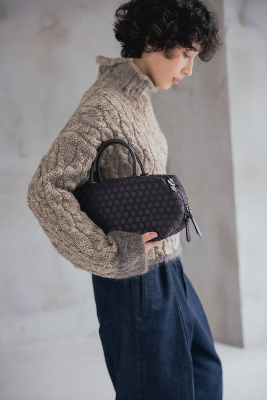 BEST SELLERS No.1 ｜MINI BOSTON  BAG  KAGOME EMBOSS BONDING  【031687】