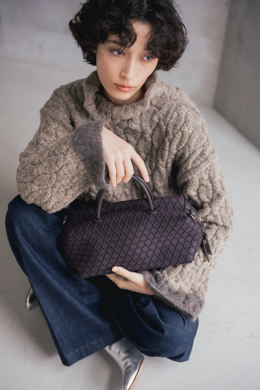 BEST SELLERS No.1 ｜MINI BOSTON  BAG  KAGOME EMBOSS BONDING  【031687】