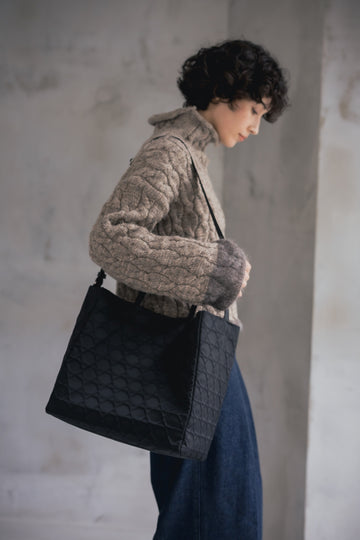 26AW新作【撥水加工】2WAY TOTE KAGOME EMBOSS NYLON【031852】