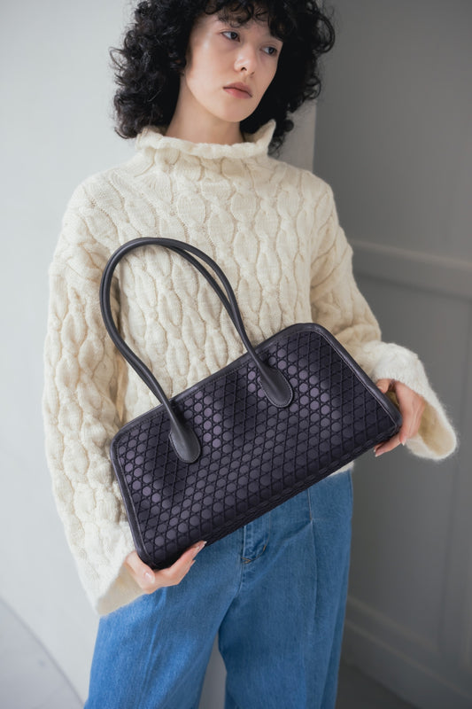 ROUND TOTE KAGOME EMBOSS BONDING (S)【031841】