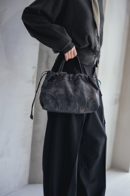 DRAWSTRING TOTE BAG MARBLE SUMINAGASHI (S)【031861】