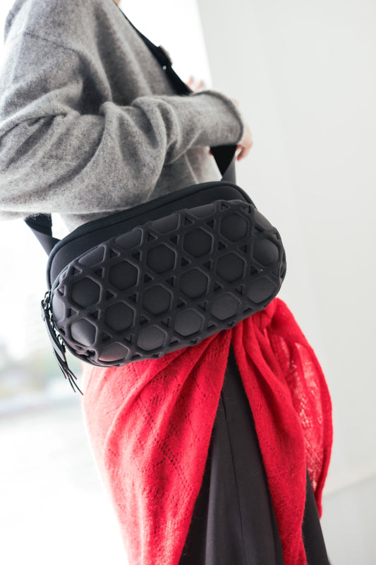 2WAY SHOULDER BAG  KAGOME LARGE PATTERN EMBOSS BONDING【031737】