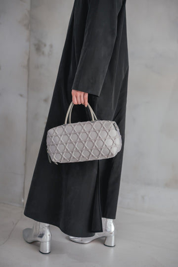 BEST SELLERS No.5｜MINI BOSTON KAGOME LARGE PATTERN EMBOSS BONDING【031738】