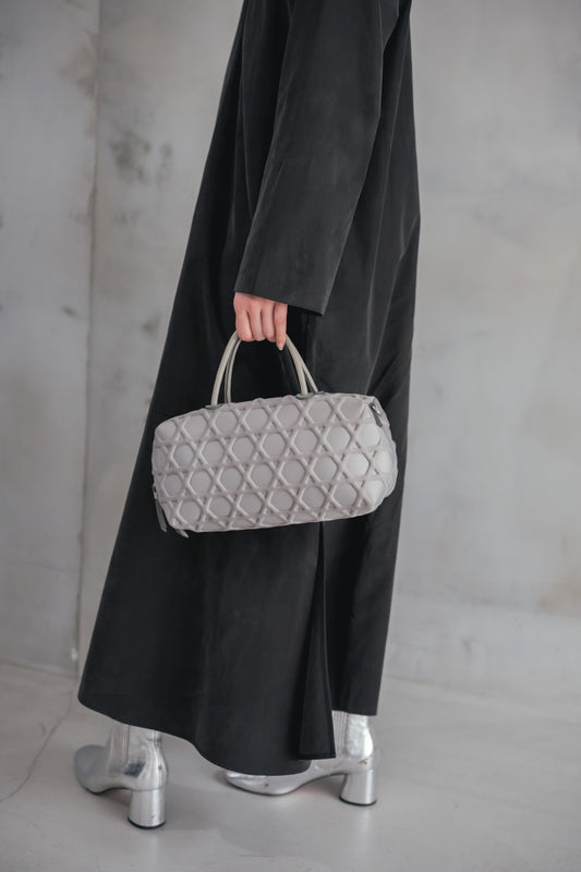 BEST SELLERS No.5｜MINI BOSTON KAGOME LARGE PATTERN EMBOSS BONDING【031738】