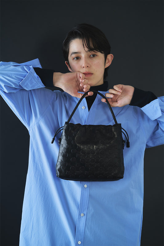 Namban Shippo Soft Leather Drawstring Pochette【031515】