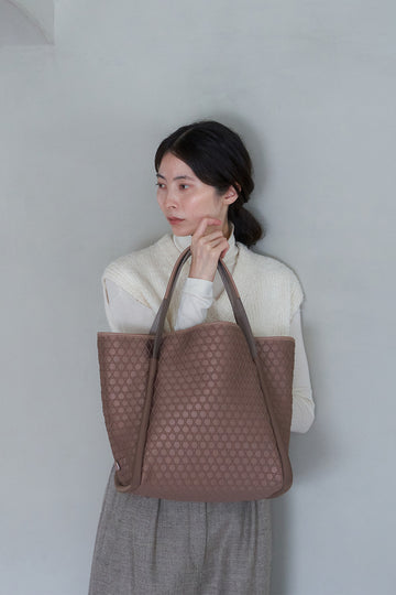 Kagome Emboss Bonding Tote (L)【031603】