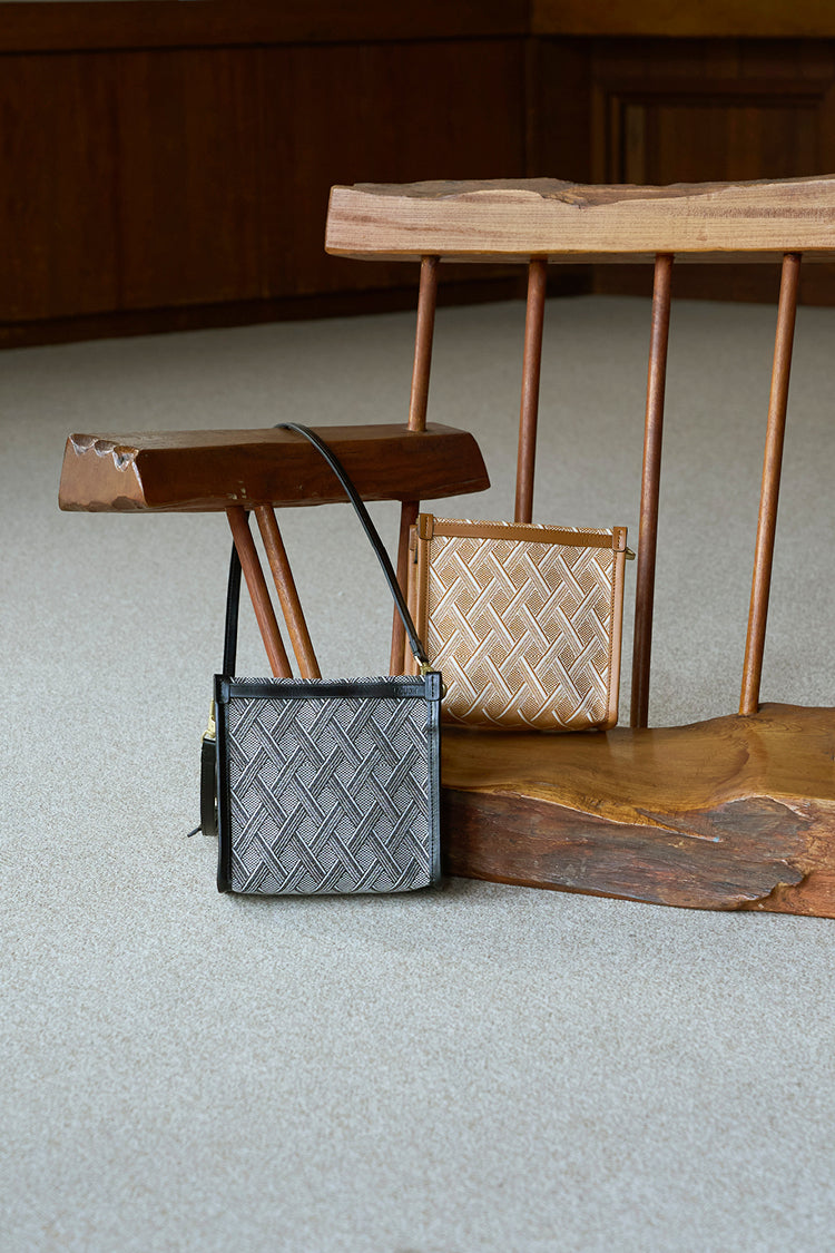 SHOULDER BAG CROSS PATTERN JACQUARD 【031537】 – LAQUOH