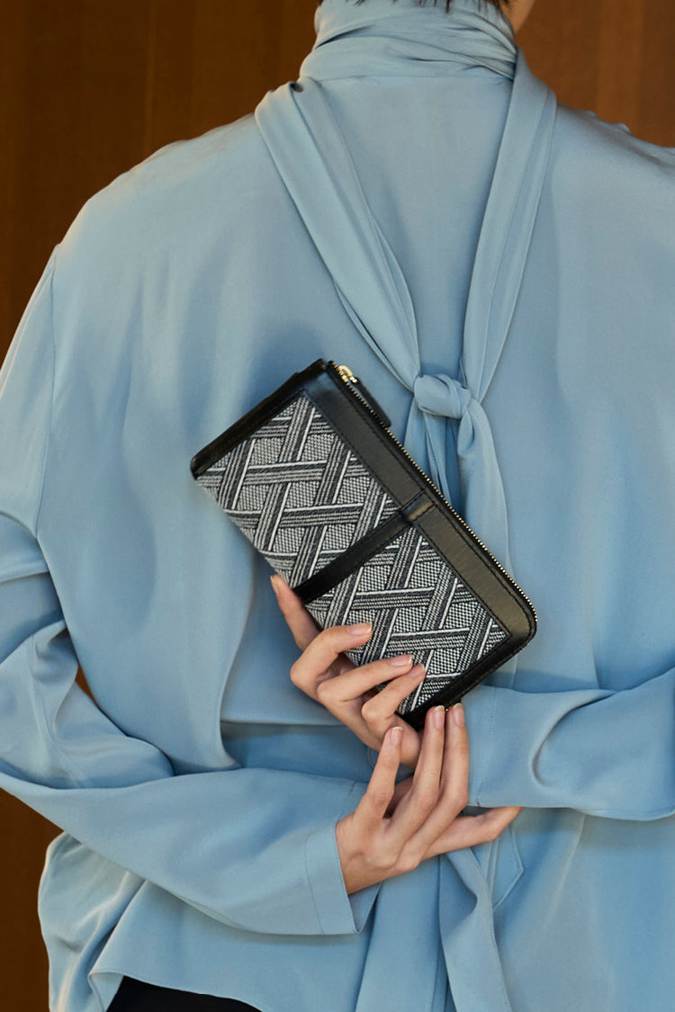 CROSS PATTERN JACQUARD WALLET【031538】 – LAQUOH